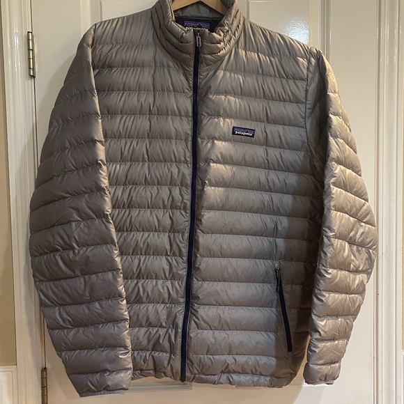 Patagonia Other - Men’s Patagonia Down Puffer Sweater Jacket Mens XXL Gray Navy Blue Excellent